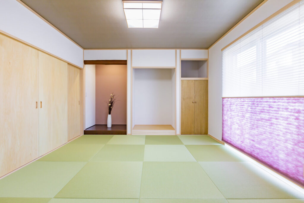 お手入れのしやすいダイケンの和紙畳を使った和室